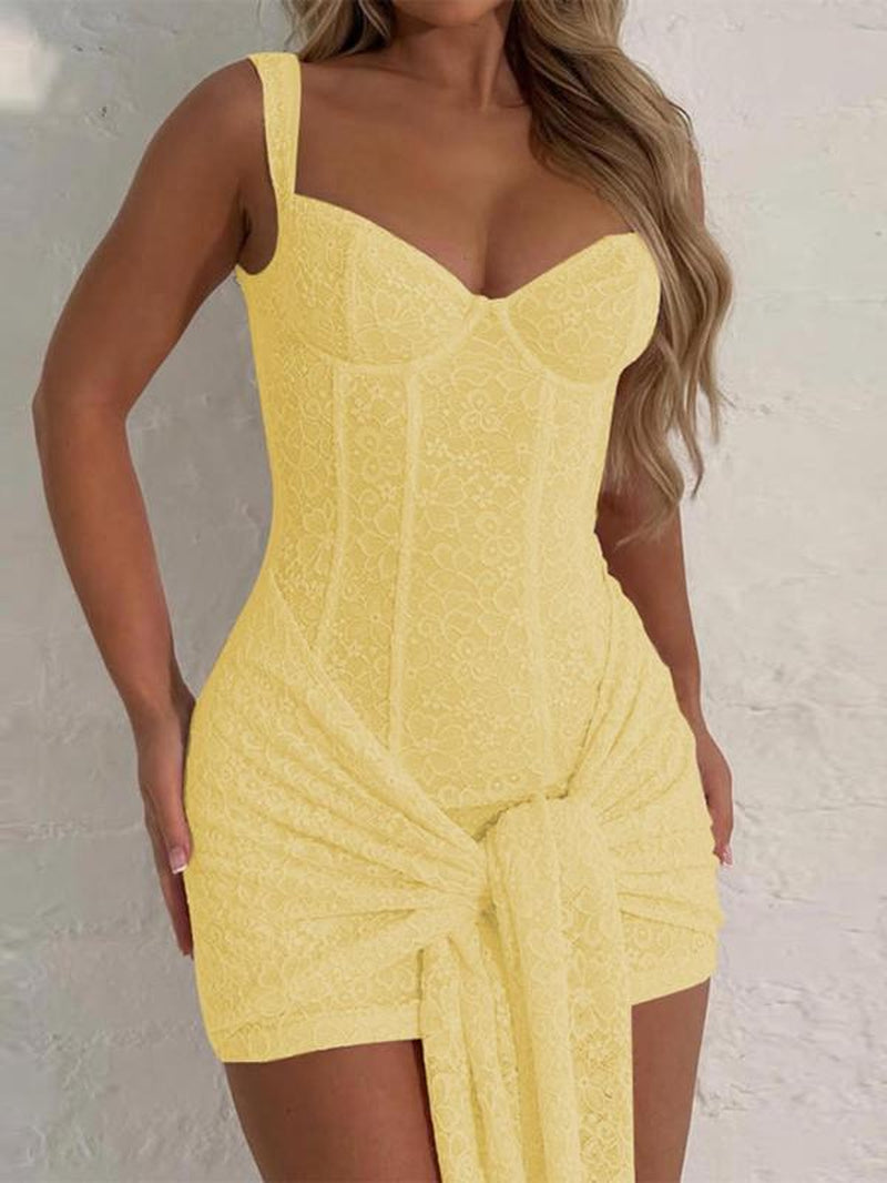 Women'S Tank Dress, Solid Color Backless Dress, Fashion Women'S Dress for Party Club Night Out