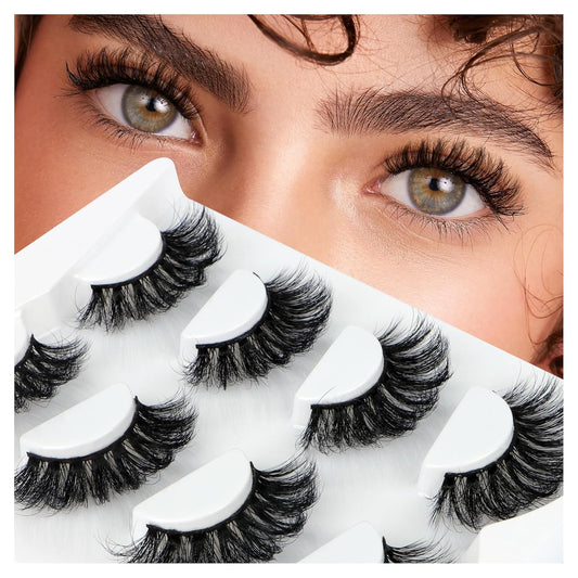 Russian Lashes - Fake Eyelashes, Faux Mink, Synthetic, Pair, Black