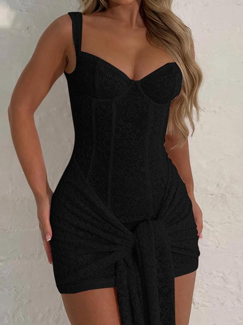 Women'S Tank Dress, Solid Color Backless Dress, Fashion Women'S Dress for Party Club Night Out